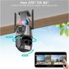 دوربین مداربسته بیسیم سیمکارت‌خور دو لنزه چرخشی v380 pro - Image 6