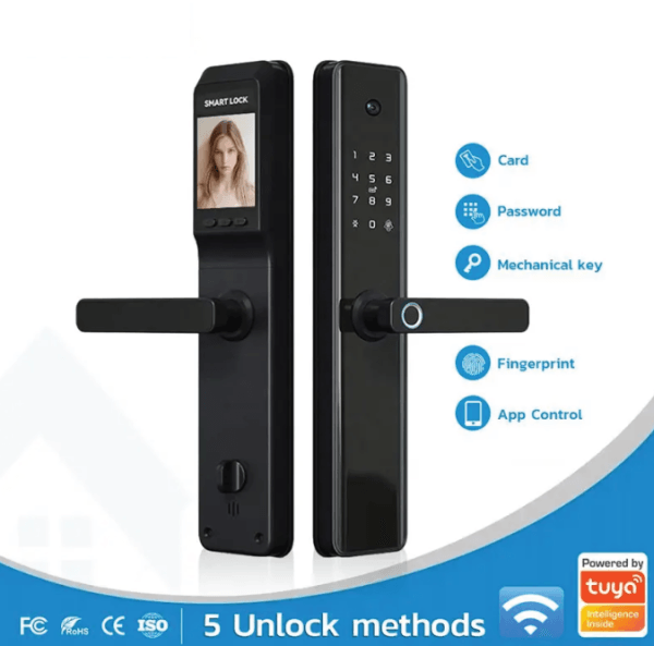 قفل هوشمند دیجیتال با دوربین و صفحه نمایش تویا Tuya برند Smart lock