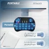 مینی کیبورد بی سیم مدل i8 Backlit، دارای تاچ پد، دارای نورپردازی تک رنگ - Image 8