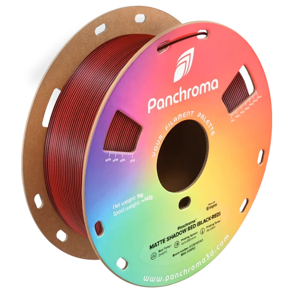 فیلامنت Panchroma Dual Matte PLA  برند Polymaker رنگ قرمز-مشکی