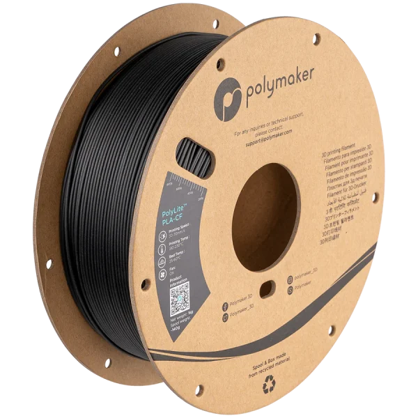 فیلامنتPolyLite PLA-CF برند Polymaker رنگ مشکی
