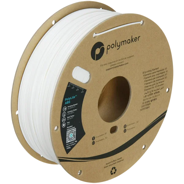 فیلامنت PolyLite™ ABS برند Polymaker رنگ سفید