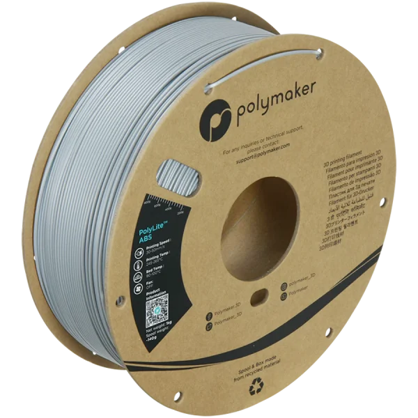 فیلامنت PolyLite™ ABS برند Polymaker رنگ خاکستری