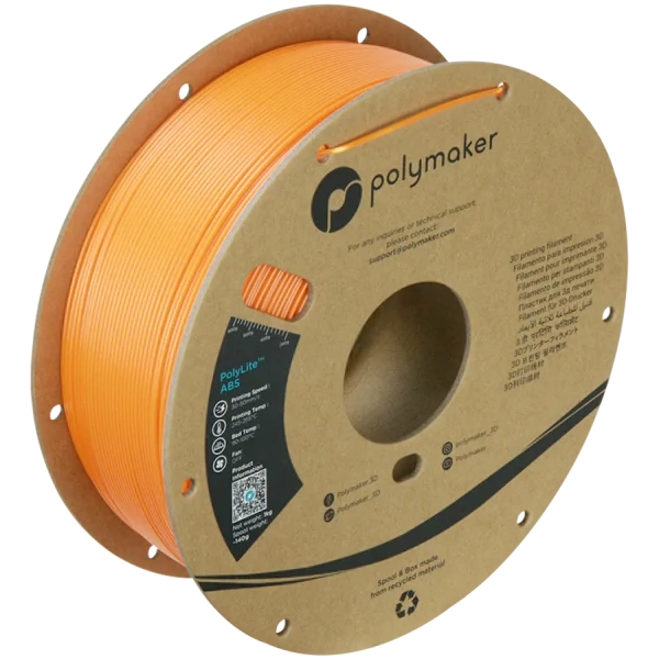 فیلامنت PolyLite™ ABS برند Polymaker رنگ نارنجی