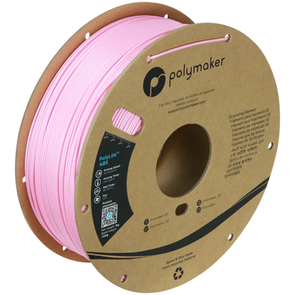 فیلامنت PolyLite™ ABS برند Polymaker رنگ صورتی
