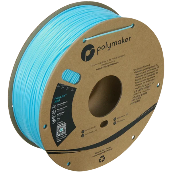 فیلامنت PolyLite™ ABS برند Polymaker رنگ آبی روشن