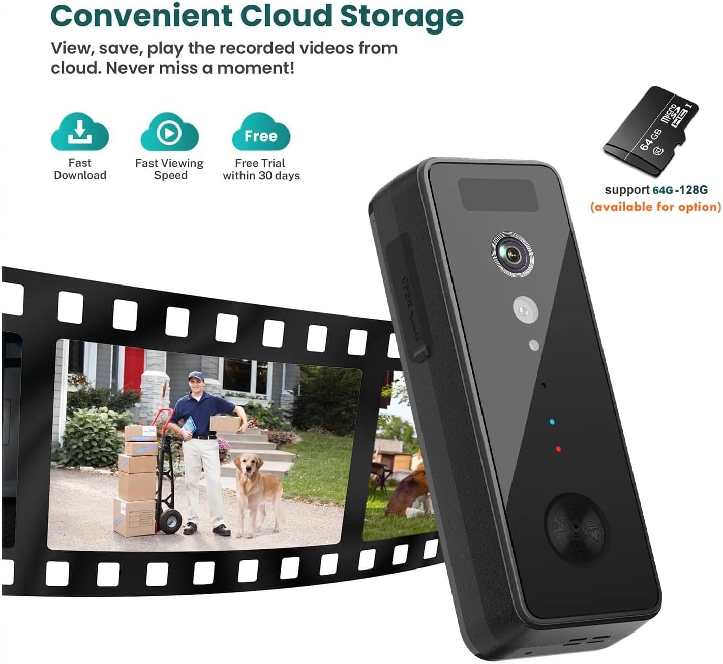 زنگ درب هوشمند وای فای دوبانده 5GHz/2.4GHz با دوربین 1080P - تصویر 4